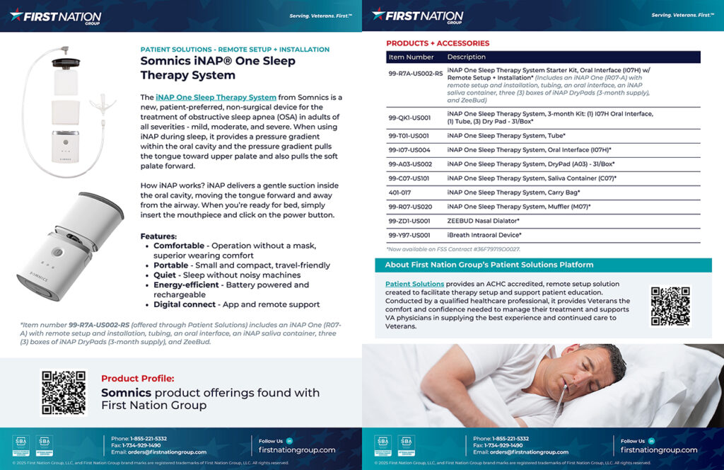 Somnics iNAP® One 睡眠治療系統正式納入美國聯邦採購(FSS)